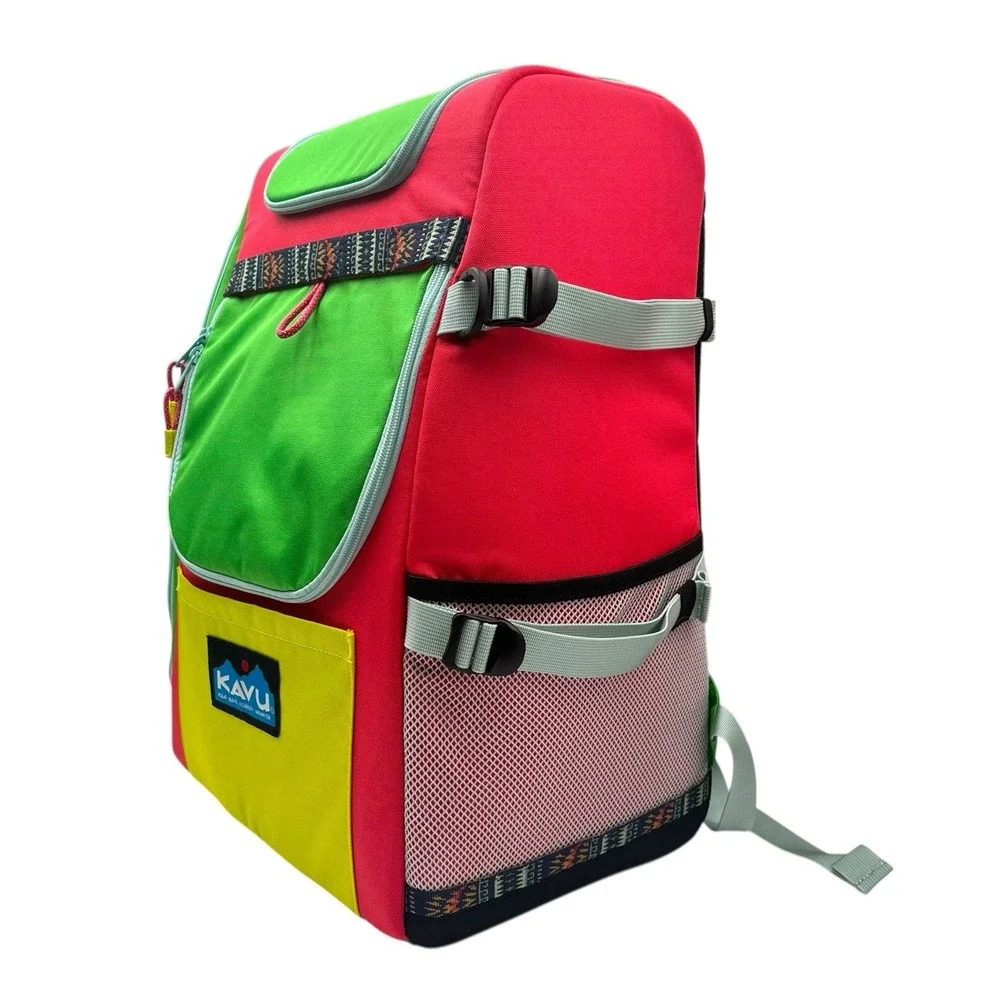 KAVU Pacific Rimshot Disc Golf Bag Padded Frisbee Holder Backpack - Carnival